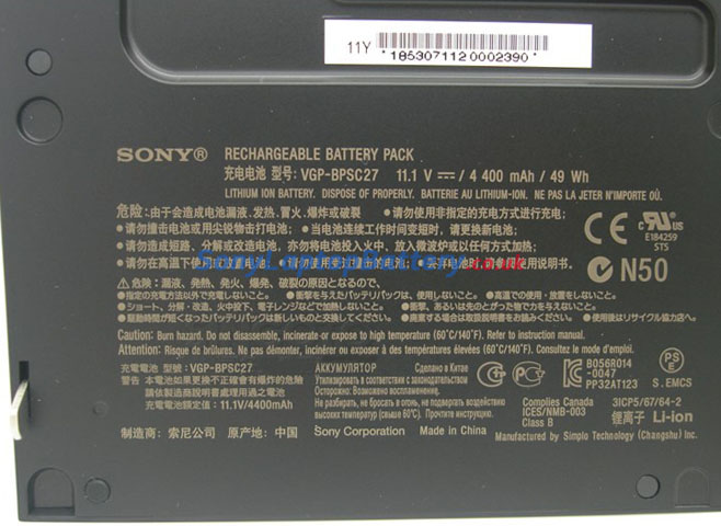 Battery for Sony VGP-BPS27/Q laptop