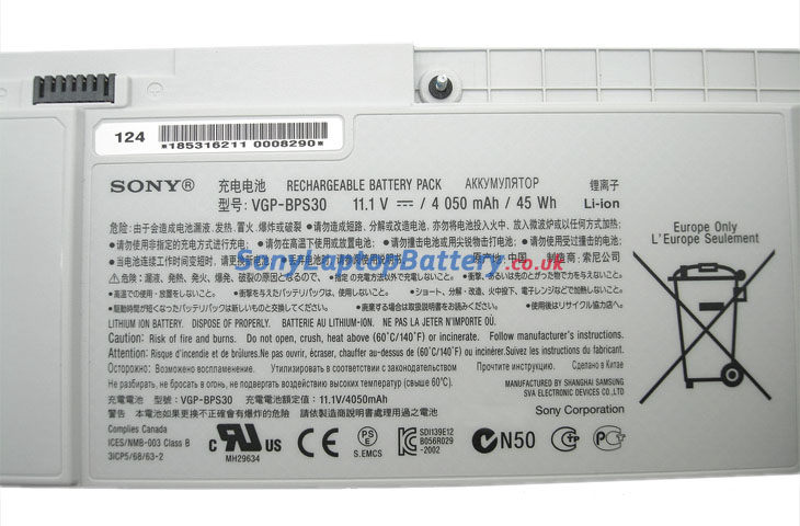 Battery for Sony VGP-BPS30 laptop